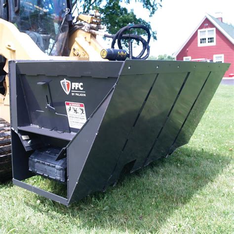 skid steer side discharge bucket attachment|side dump skid steer bucket.